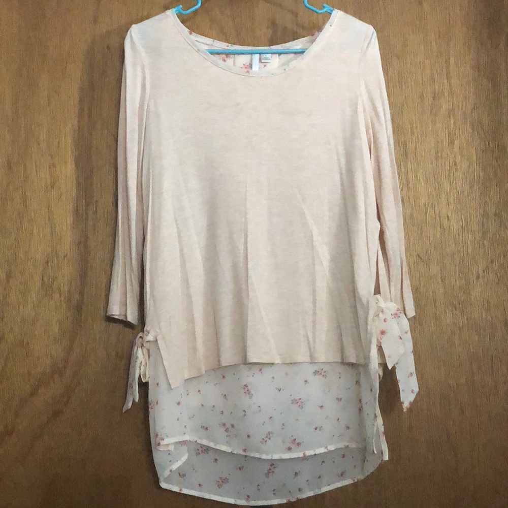 LC Lauren Conrad Side-Tie Tunic Top